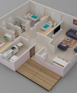 Kayseri Prefabrik 117 mt 7 117mt prefabrik ev plan1