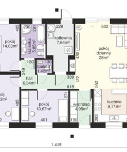 132 mt betonarme ev plan