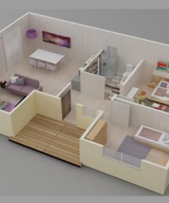 Kayseri Anahtar Teslim Prefabrik 73 mt 7 73 mt prefabrik ev plan2