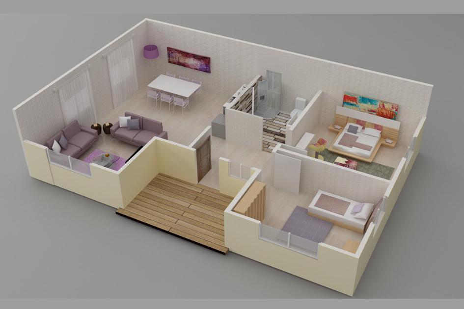 Kayseri Anahtar Teslim Prefabrik 73 mt 5 Kayseri Anahtar Teslim Prefabrik 73 mt - Görsel 3