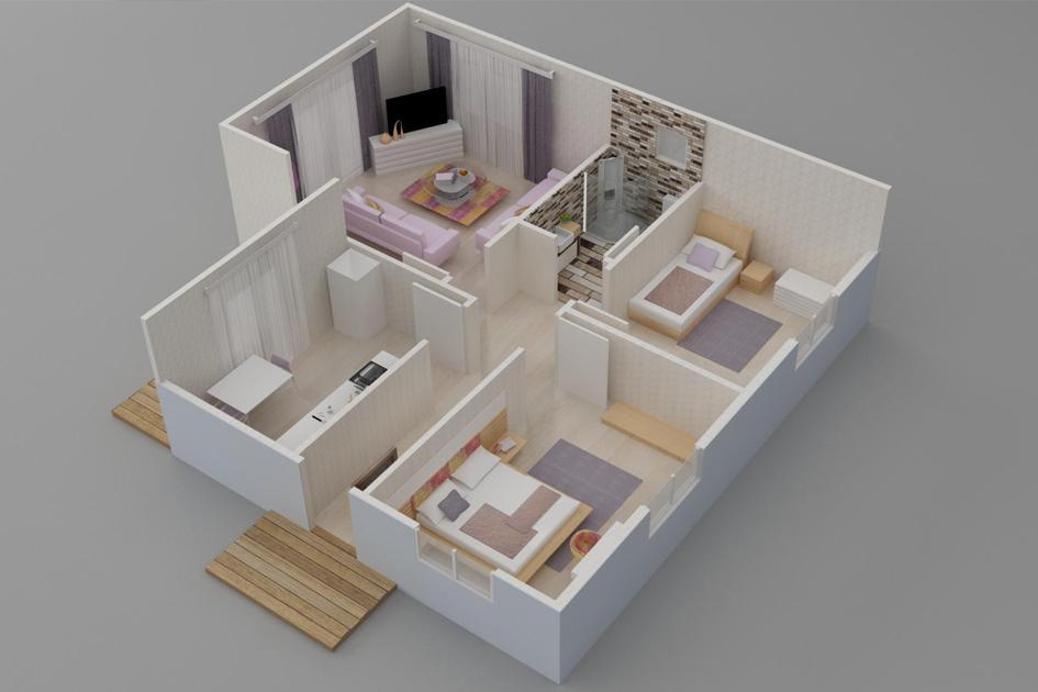 Kayseri Prefabrik 77 mt 5 Kayseri Prefabrik 77 mt - Görsel 3