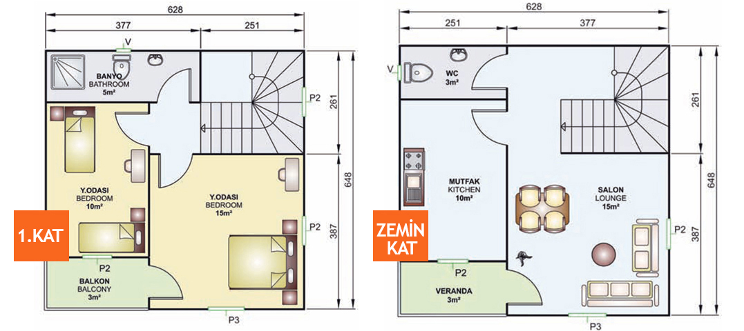Kayseri Prefabrik 80mt 3 Kayseri Prefabrik 80mt - Görsel 2